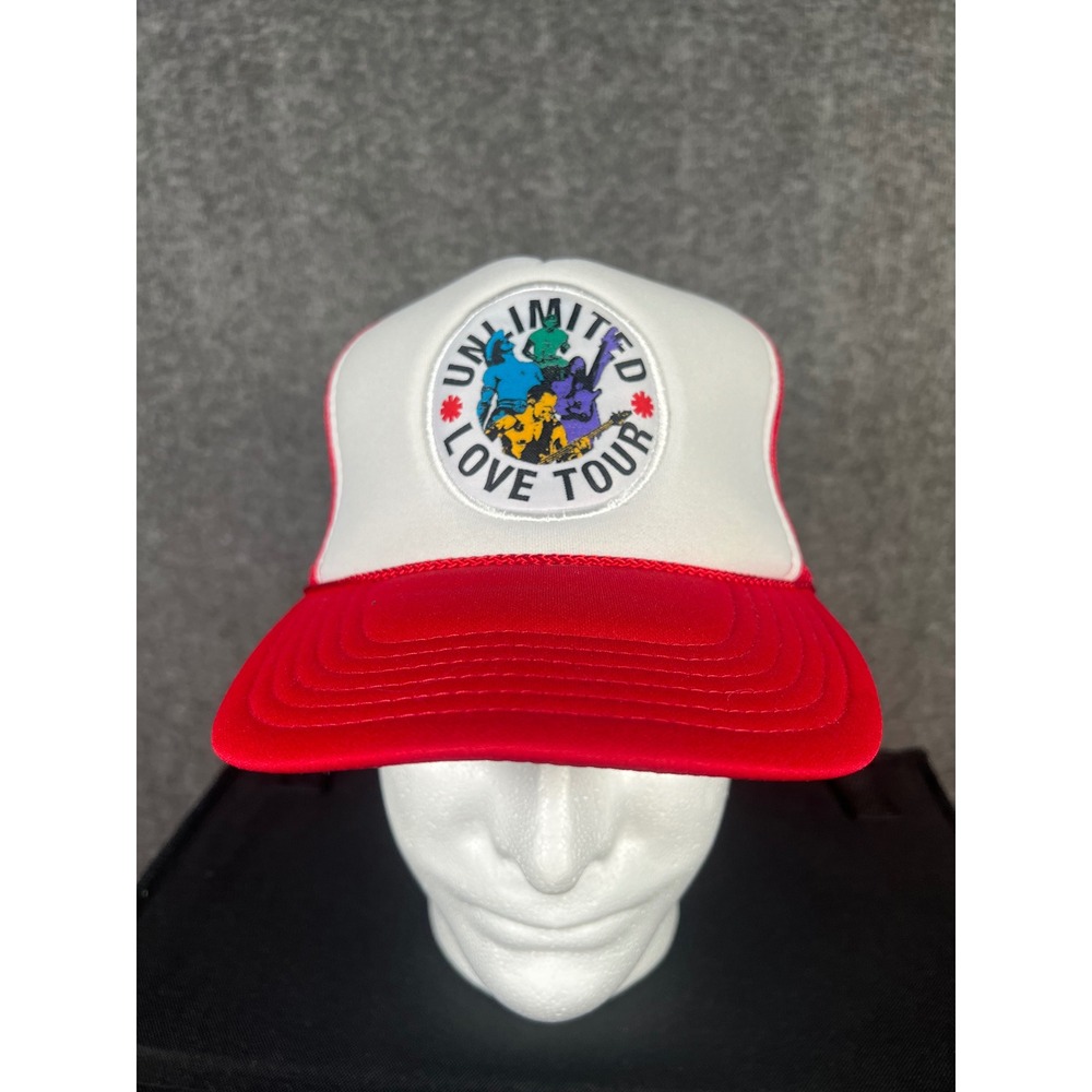 Red Hot Chili Peppers Unlimited Love Tour Trucker Hat Red White Snapback Cap